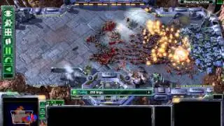 200 Zerglings vs 10 Siege Tanks - Starcraft 2