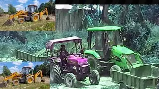 Jcb 2dx vs mud loader  🚜 tractor loading  🚜 