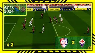 PES 2024: Jrplay (PS2) Copa da It&aacute;lia #3 Cagliari x Fiorentina | Rodada 3
