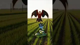 baby snake attack on gangster parrot 🦜😱#aivideo #viral #funny #comedy #animals #funnymoment #like