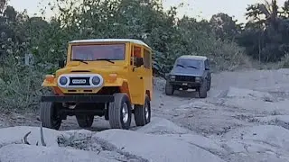 Rc 1/12 Toyota FJ40 & Jeep Cherokee || Fun trail in Country road