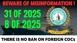 🚨 DG Shipping Clarification: No Ban on Foreign COC | Beware of Fake News! Shipping updates 