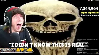KreekCraft Gets Jumpscared by Skeleton Bob in Roblox Doors..