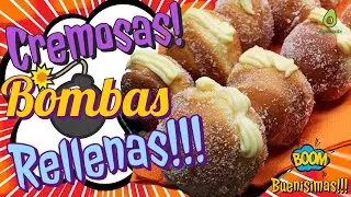 Como Hacer Bombas Rellenas De Crema Pastelera Receta Facil