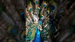 The Majestic Cat-Headed Peacock #cats #peackok #ai #strange #hybrid #beautiful #planet #cathead