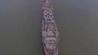 Fort Huger James River Naval Reserve Ships Anchored out 4k