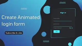 Create Animated Login From using [ HTML CSS ] with source code