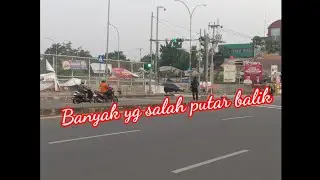 banyak yg salah putar balik di simpang lampu merah tol kukusan