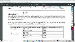 Lab 1   Webserver Controls and Conditional Statements ASP NET