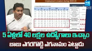 YS Jagan about 40 Lakh Jobs in YSRCP Govt | No Jobs in Chandrababu Govt |@SakshiTV