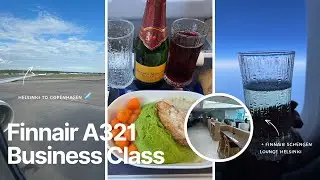 Finnair A321 Business Class + Helsinki Lounge Review | Helsinki to Copenhagen Flight