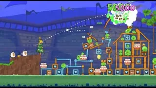 Angry Birds Friends - Pigs, Christmas, Jingle Sling and Pigs House | Gameplay Competition