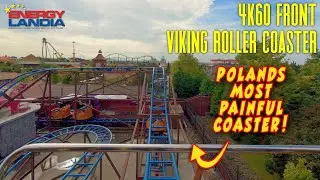 Viking Roller Coaster 4K60 Front Row POV Onride | Painful SBF Visa Spinning Wild Mouse Energylandia