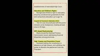 18th Amendment in the Constitution of Pakistan 1973