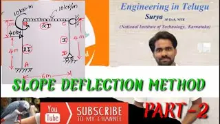 (తెలుగు) Slope deflection method on portal frame (part-2) in telugu