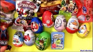 25 Surprise Easter Eggs DC HotWheels Cars Batman Superman Minecraft Peppa Toys Disney Collector