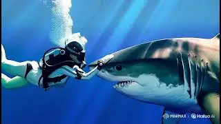 Short clip of the beauty of coexisting, man and shark #aquatic