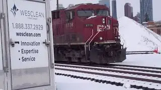 CP 8111 Leads 569 Ft. BNSF 9893! @ Alyth