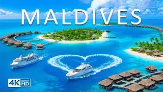 Maldives Drone 4K Footage | A Tropical Paradise with Luxurious Villas & Turquoise Ocean Views