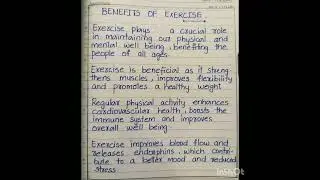 Short Essay on Exercise #learn