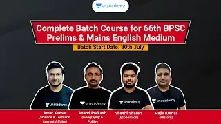 Complete Batch Course for 66th BPSC Prelims & Mains English Medium