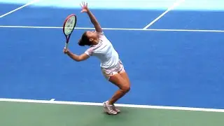 Jasmine Paolini Serve Technique [Slow Motion]