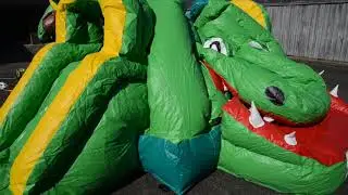 Rainbow Bouncy Castle-Big Mouth Crocodile