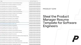 Product Manager Resume Template for Software Engineers