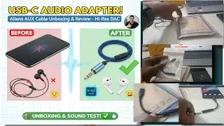Распаковка USB-кабеля Type-C &laquo;папа&raquo; на 3,5-мм разъем для наушников, аудиоадаптер Aliens AUX Cable