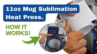 How to use an 11oz pneumatic sublimation mug press with a polymer mug.