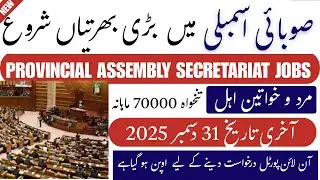 &ldquo;Provincial Assembly Jobs 2025 | Latest Govt Vacancies Apply Online | Full Details & Requirements&rdquo;