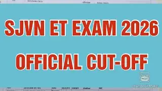 #SJVN ET CIVIL 2025 Category wise final Cut-off selected ET civil 2025. #sjvn et civil final Cut-off