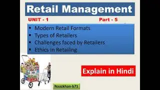 Modern Retail Formats #Types of Retailers #Challenges faced by Retailers #Ethics in Retailing