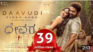 Daavudi - Video Song Devara | NTR  Janhvi Kapoor  Koratala Siva  Anirudh | YouTube Income collection