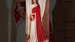 Red & White Saree Designs #red #white #saree #colour #printed
