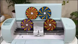 Spiral Dot Mandala Coasters using Cricut Explore 3 @cricut_india 