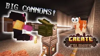 I made an AUTOCANNON With Create Big Cannons - Create Colonies