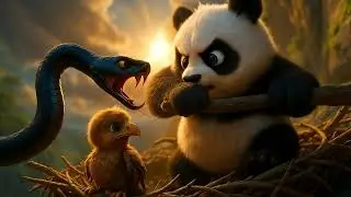 Mother Eagle Bitten by snake - Baby Eagle in Danger #PandaAdventure #animalrescue #cuteanimal 