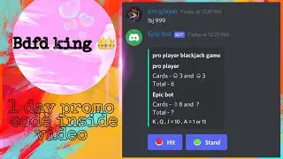 Blackjack command discord bot || BDFD KING