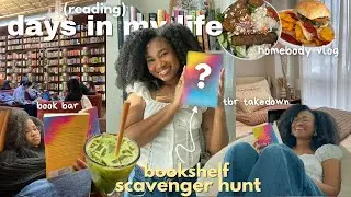 TBR TAKEDOWN 📖✨ bookshelf scavenger hunt chooses my next read! cozy reading vlog, spoiler-free