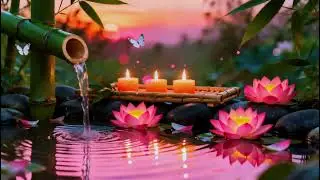 Relaxing Sleep Music with Bamboo Water Sound🌿Insomnia Relief,Stress Relief,Calm Anxiety & Meditation