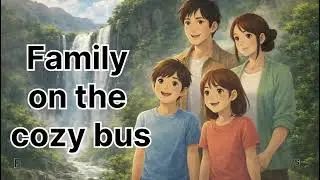 &ldquo;Family on the Cozy Bus &ndash; A Peaceful Mountain Journey&rdquo; #USA#GhibliStyle