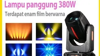 380W DMX Moving Head Beam Light Prism Gobo Mini Beam Lampu Panggung Party DJ