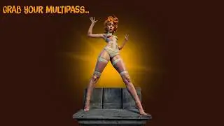 How to paint skin tones with a pinup version of Leeloo.
