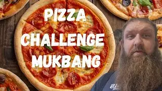 Arm Wrestler Takes on Family Pizza Challenge Mukbang 🍕