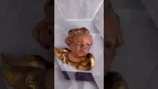 Антикварная Деревянная настенная фигура Головка ангела . #церковныйдекор #тирольскаялипа #находки