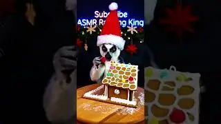 🎄 #ASMR #Mukbang #FoodShorts &ndash; Eating Gingerbread House 🍬 Cozy Christmas Food Sounds