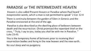 Teaching on Heaven .This is the 1st of 10 Sessions