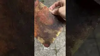 Faux Rust Stained Brass Aged Metal Decorative Plate