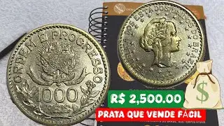 MOEDA 1000 R&Eacute;IS 1913 (ESTRELAS SOLTAS), VALORES ATUALIZADOS 2025.